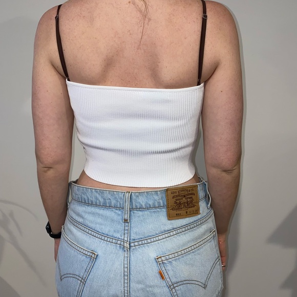 Cropped White tube top - Picture 2 of 3